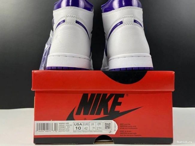 One Kick HIGH AIR CD0461-151 JORDAN PURPLE 1 RETRO COURT 0729